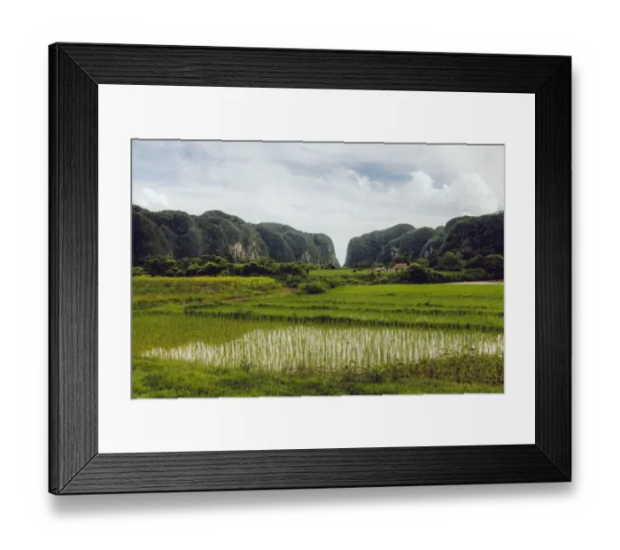 Framed Print : View on ViAnales valley, in Cuba