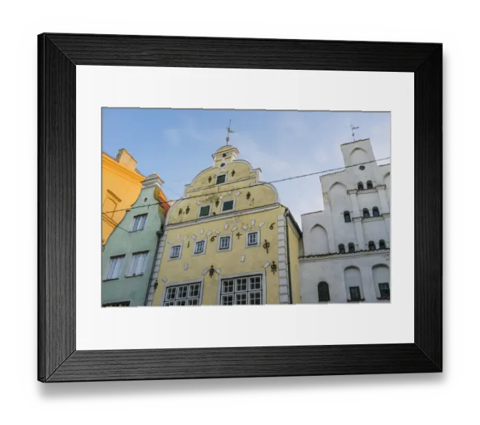 Framed Print : The Three Brothers historic buildings in the Old Town of Riga, Latvia Framed Print : The Three Brothers historic buildings in the Old Town of Riga, Latvia