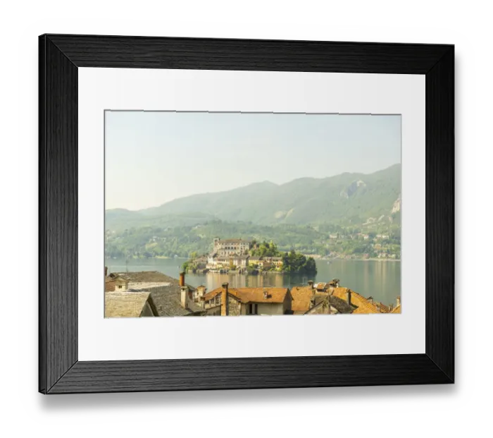 Framed Print : Cityscape over Orta Framed Print : Cityscape over Orta