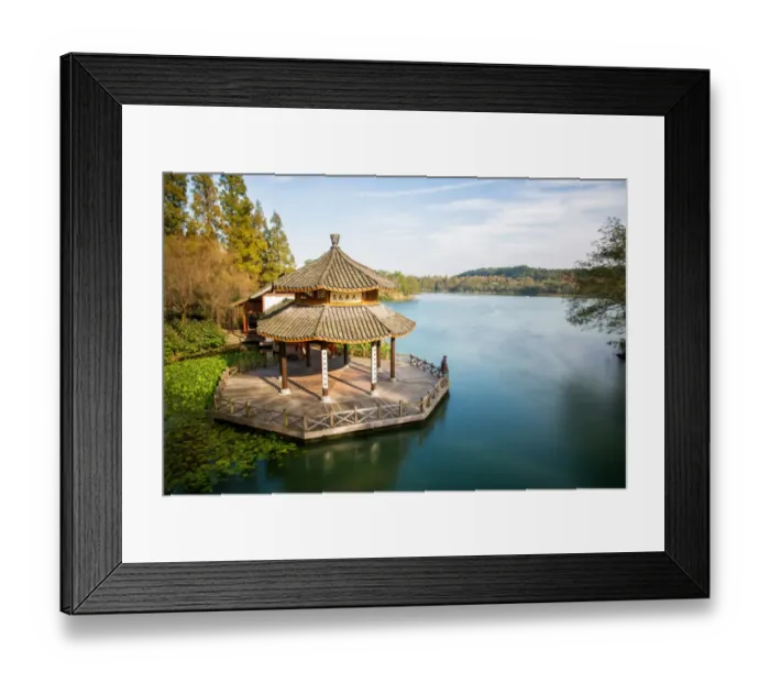 Framed Print : Pavilion in Maojiabu Village by West Lake, Hangzhou, China Framed Print : Pavilion in Maojiabu Village by West Lake, Hangzhou, China