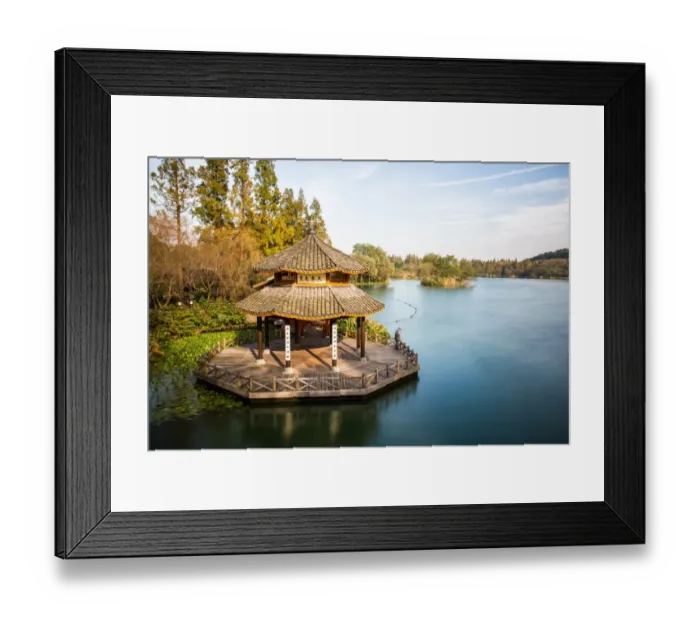Framed Print : Pavilion in Maojiabu Village by West Lake, Hangzhou, China Framed Print : Pavilion in Maojiabu Village by West Lake, Hangzhou, China