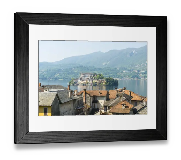Framed Print : Cityscape over Orta Framed Print : Cityscape over Orta