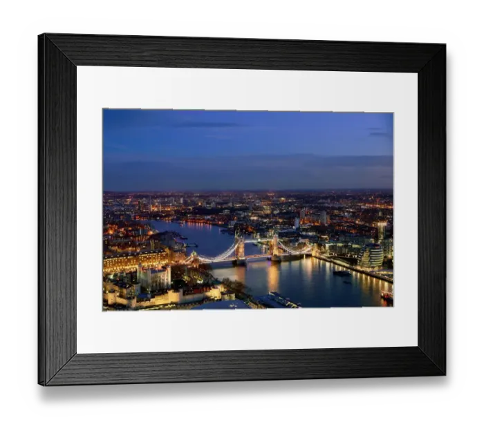 Framed Print : Elevated view of London at dusk Framed Print : Elevated view of London at dusk