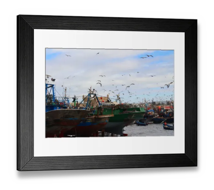 Framed Print : Harbour of Essaouira, on Atlantic coast of Morocco Framed Print : Harbour of Essaouira, on Atlantic coast of Morocco