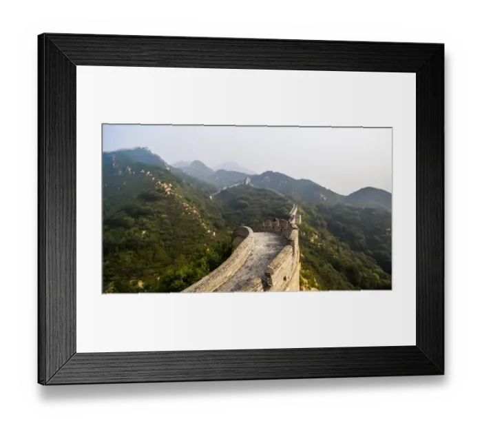 Framed Print : Aerial view of the Great Wall of China Framed Print : Aerial view of the Great Wall of China