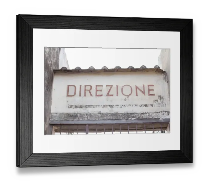 Framed Print : Sign. Pompeii. Naples. Italy