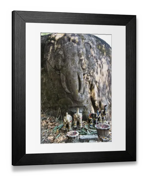 Framed Print : Elephant Rock, Wat Phu temple, Champasak, Laos Framed Print : Elephant Rock, Wat Phu temple, Champasak, Laos