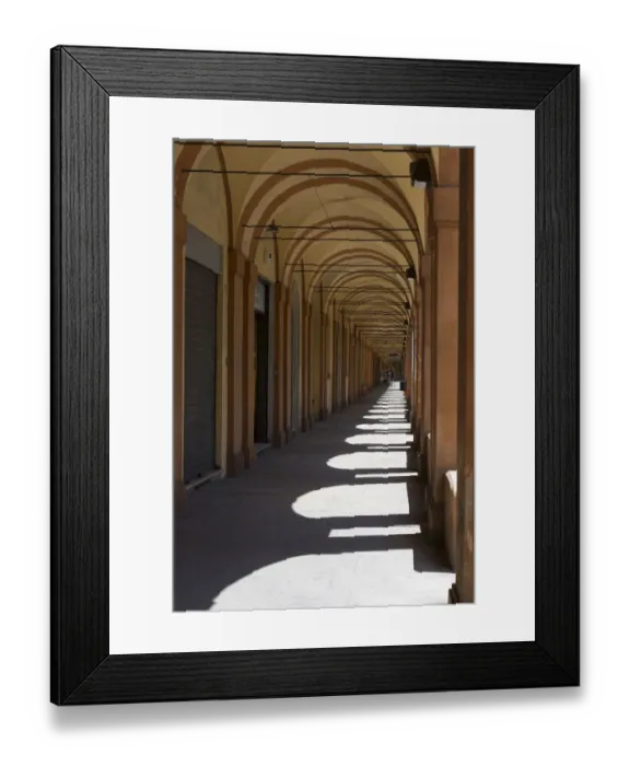 Framed Print : Archway. San Luca arcades in Bologna, Italy