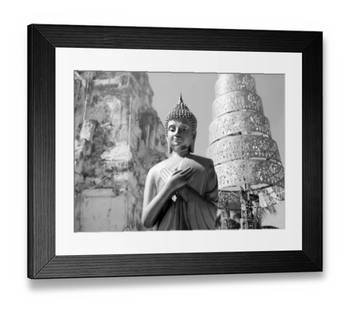 Framed Print : Buddha statue and Pagoda Framed Print : Buddha statue and Pagoda