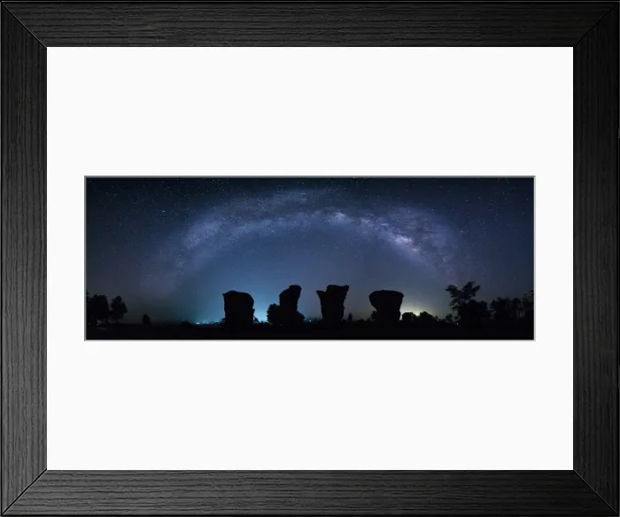 Framed Print : Rock pillars with the Milky Way Framed Print : Rock pillars with the Milky Way