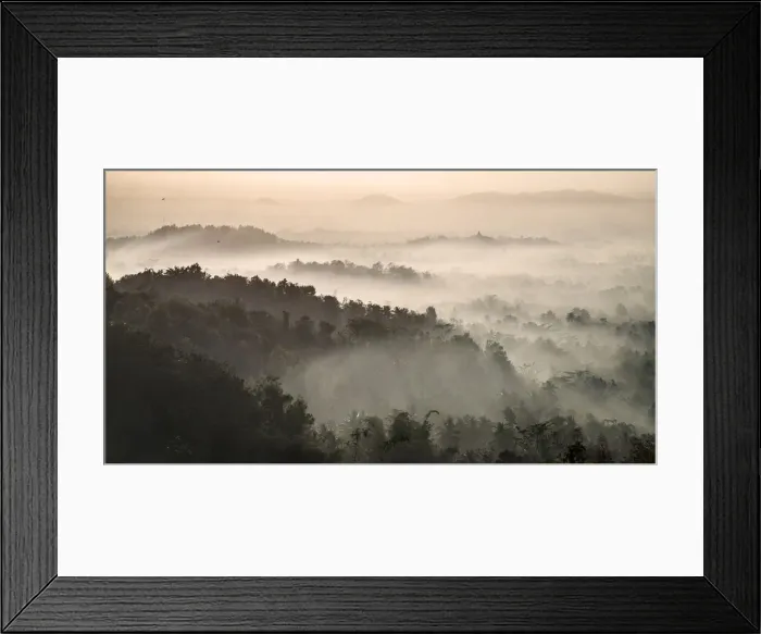 Framed Print : Sunrise over Borobudur Framed Print : Sunrise over Borobudur