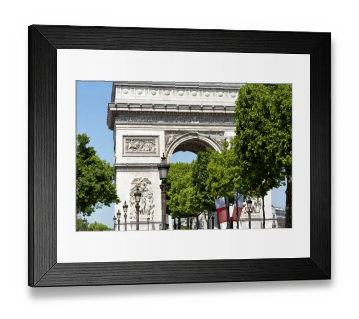 Framed Print : Triumph Arc and french flag, Paris, France Framed Print : Triumph Arc and french flag, Paris, France