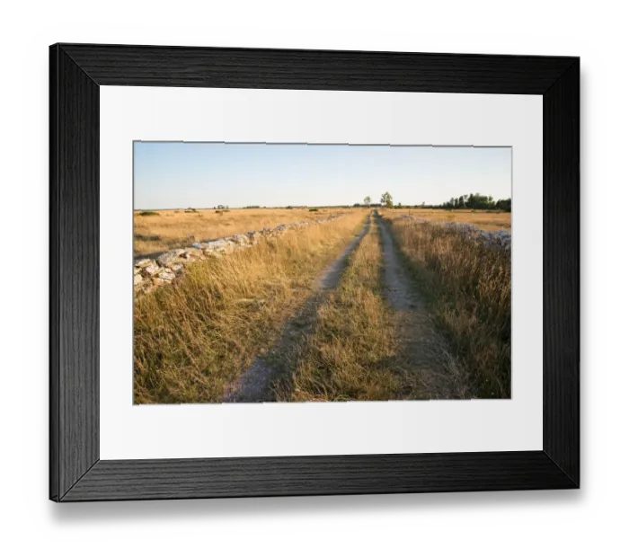 Framed Print : Stone wall and small road wall on A-land Framed Print : Stone wall and small road wall on A-land