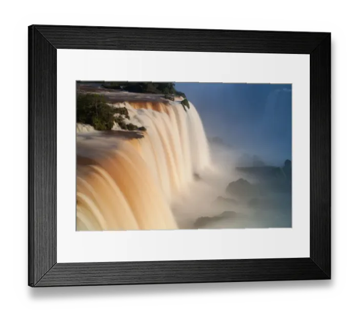 Framed Print : Iguazu Waterfall at Sunset Framed Print : Iguazu Waterfall at Sunset