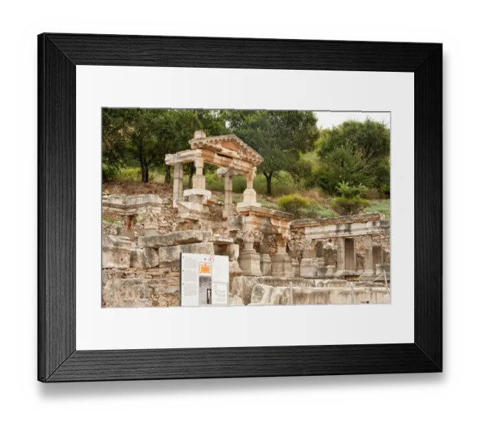 Framed Print : Trajan Fountain in Ephesus