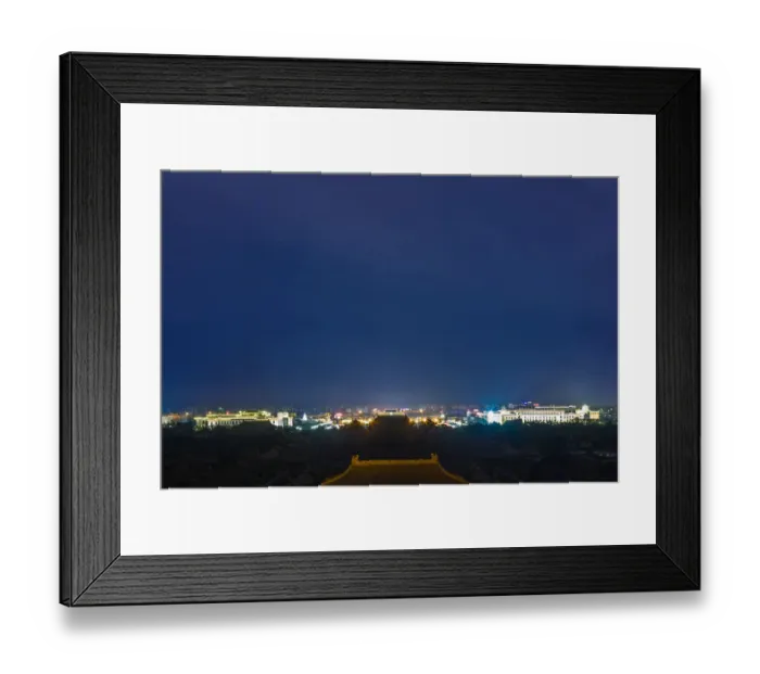 Framed Print : Beijing night with the Forbidden City in the cente Framed Print : Beijing night with the Forbidden City in the cente