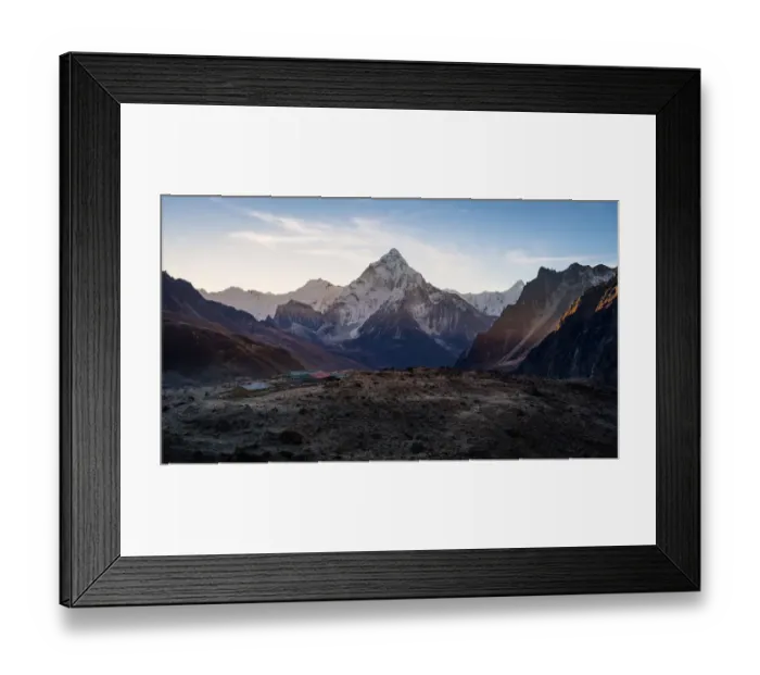Framed Print : Dzongla village and Ama Dablam mountain Framed Print : Dzongla village and Ama Dablam mountain