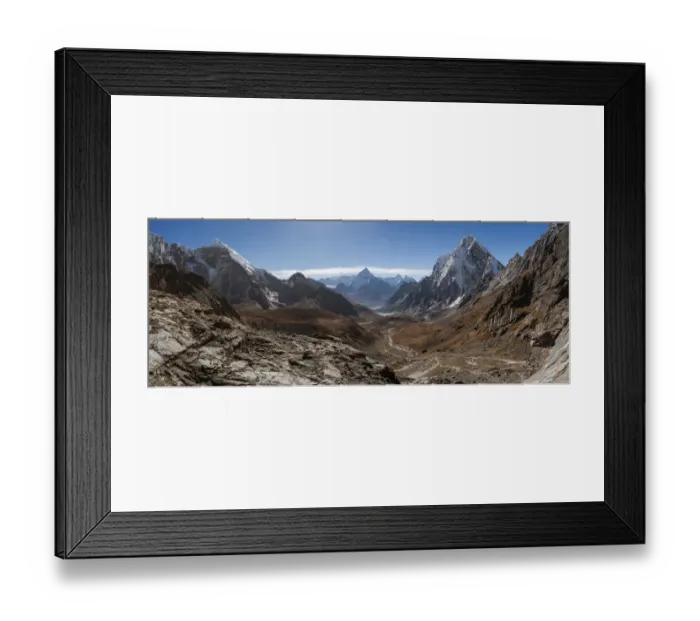 Framed Print : Panoramic view of the mountains from Chola pass Framed Print : Panoramic view of the mountains from Chola pass