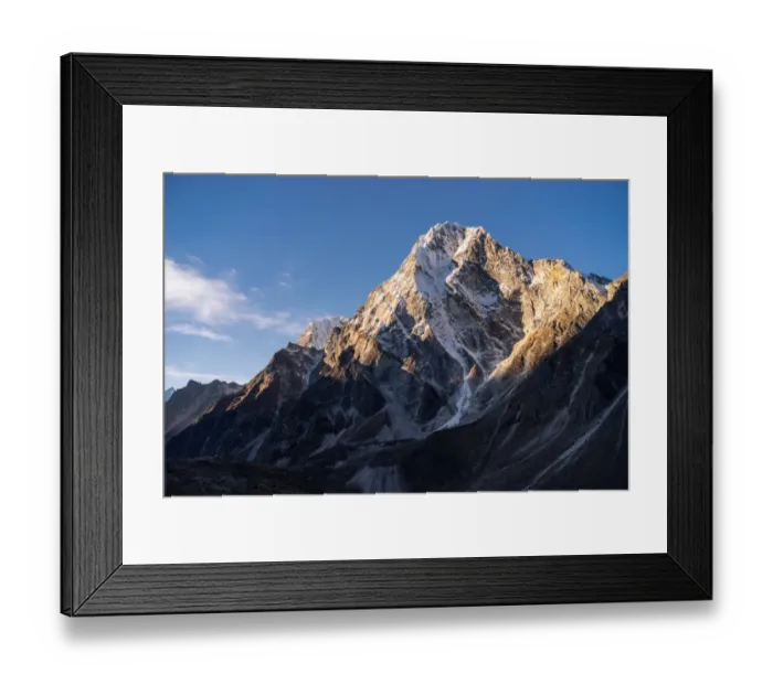 Framed Print : Arakam Tse mountain peak from Dzongla village