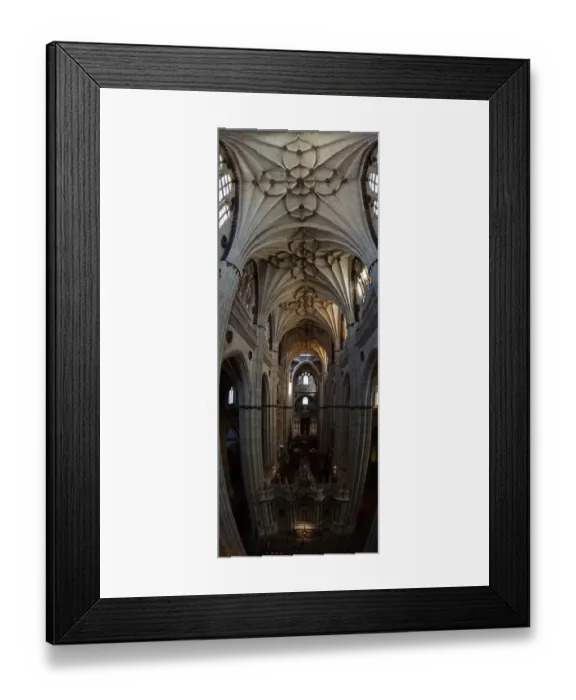 Framed Print : Panoramic view on interior of the New Cathedral of Salamanca, Spain Framed Print : Panoramic view on interior of the New Cathedral of Salamanca, Spain