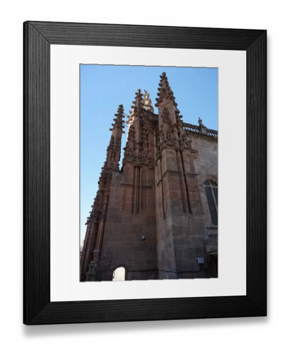 Framed Print : Close up on the FaAzade of the New Cathedral of Salamanca, Spain Framed Print : Close up on the FaAzade of the New Cathedral of Salamanca, Spain