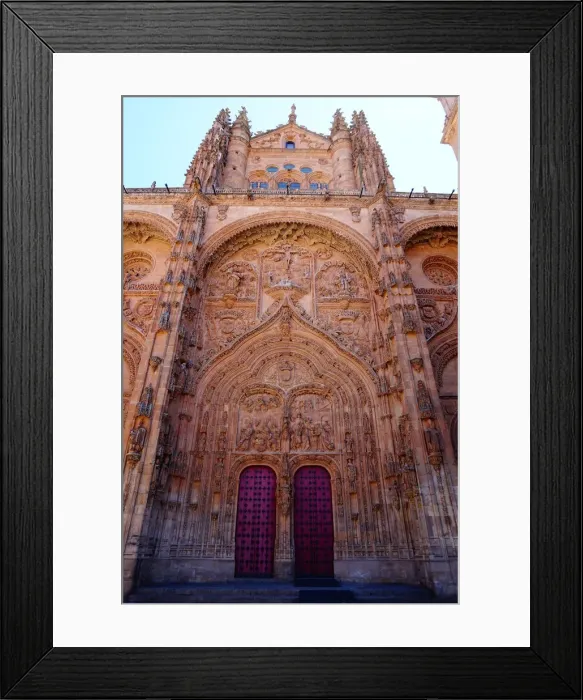 Framed Print : Decorated FaAzade of the New Cathedral, Salamanca, Spain Framed Print : Decorated FaAzade of the New Cathedral, Salamanca, Spain