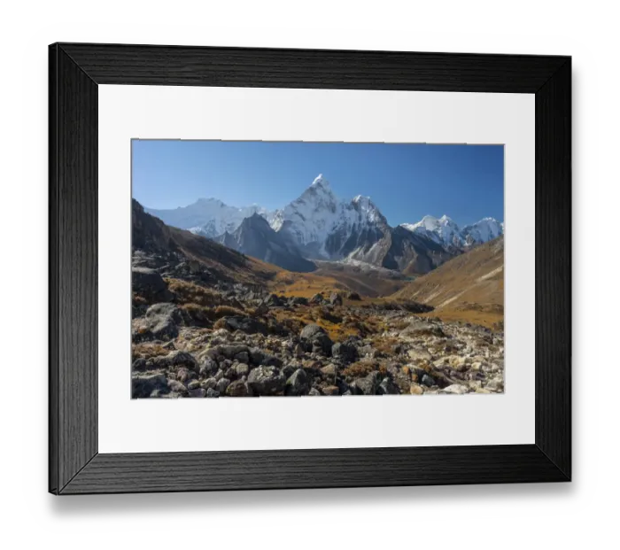 Framed Print : Ama Dablam mountain peak from Kongma la pass Framed Print : Ama Dablam mountain peak from Kongma la pass