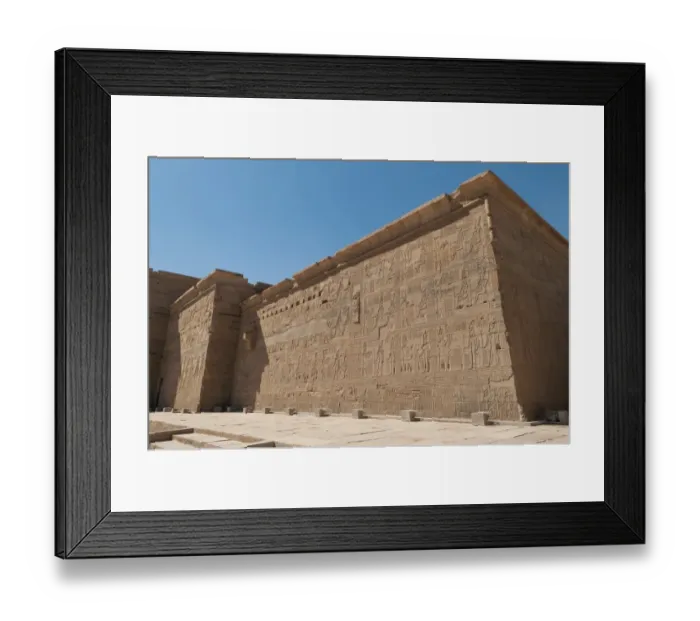 Framed Print : Fine reliefs at the Temple of Isis in Philae Framed Print : Fine reliefs at the Temple of Isis in Philae