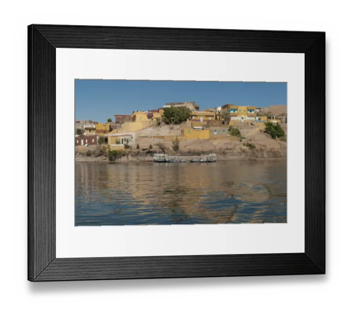 Framed Print : The picturesque Shallal village on Lake Nasser Framed Print : The picturesque Shallal village on Lake Nasser