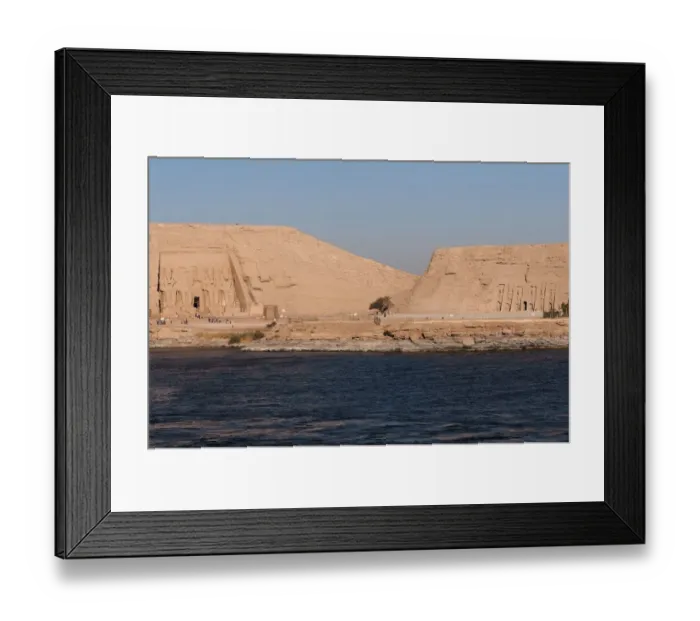 Framed Print : Panoramic view of the Sun Temple and the Temple of Hathor at Abu Simbel Framed Print : Panoramic view of the Sun Temple and the Temple of Hathor at Abu Simbel