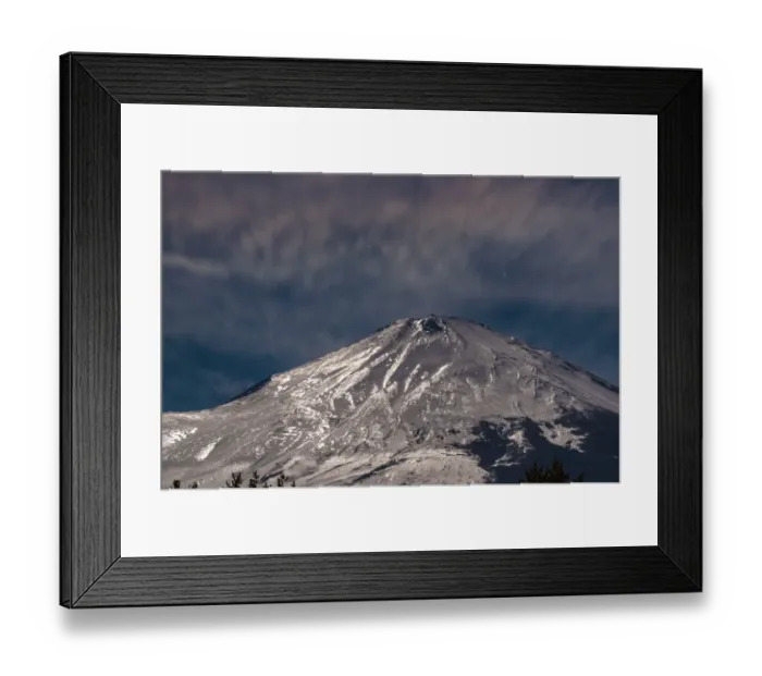 Framed Print : Silver metallic Fuji Framed Print : Silver metallic Fuji