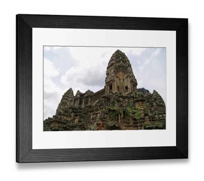 Framed Print : Central sanctuary of Angkor Wat with vegetation Framed Print : Central sanctuary of Angkor Wat with vegetation