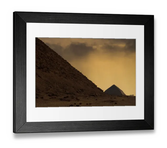 Framed Print : The Red Pyramid and Bent Pyramid, Dahshur, Egypt