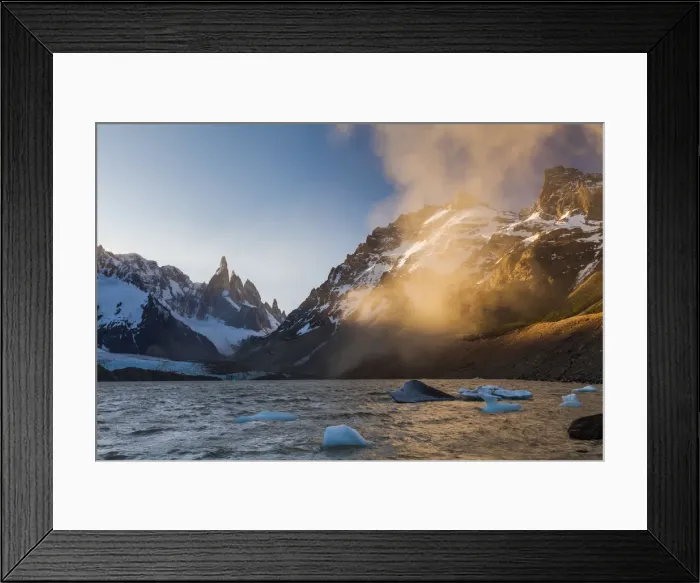 Framed Print : Sunset at the mountain Cerro Torre Framed Print : Sunset at the mountain Cerro Torre