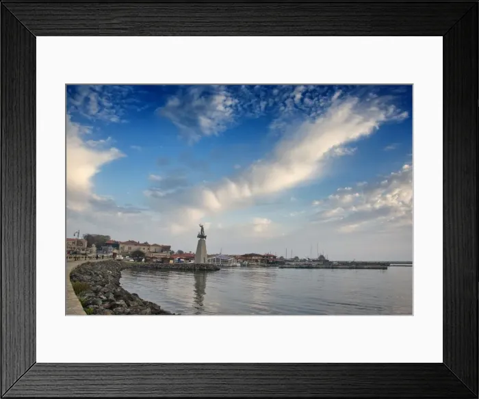 Framed Print : Statue of St. Nicholas in South Nessebar Bay, Nessebar, Bulgaria, Black Sea, Europe Framed Print : Statue of St. Nicholas in South Nessebar Bay, Nessebar, Bulgaria, Black Sea, Europe