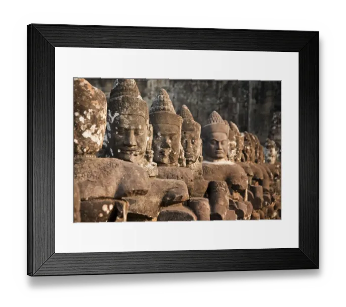 Framed Print : Sculptures At The Way to Angkor Thom Entrance Gate, Siem Reap, Cambodia Framed Print : Sculptures At The Way to Angkor Thom Entrance Gate, Siem Reap, Cambodia