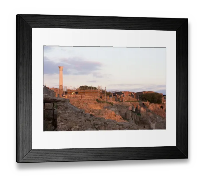 Framed Print : Sunset. Pompeii. Naples. Italy Framed Print : Sunset. Pompeii. Naples. Italy