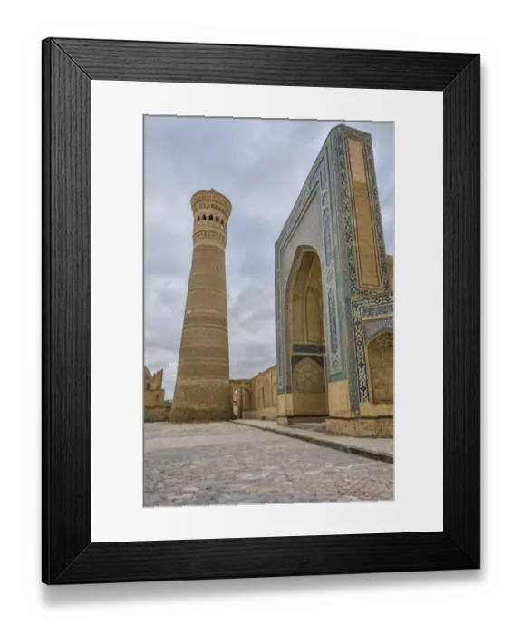 Framed Print : Kalon mosque and minaret in Bukhara, Central Asia Framed Print : Kalon mosque and minaret in Bukhara, Central Asia