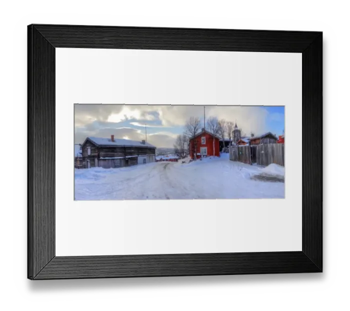 Framed Print : Winter snow covered Roros panorama Framed Print : Winter snow covered Roros panorama