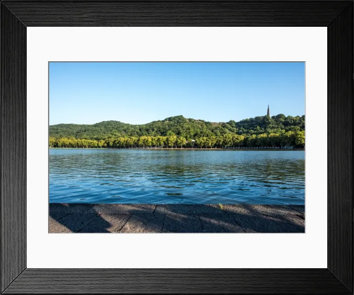 Framed Print : peaceful morning of west lake, Hangzhou, China Framed Print : peaceful morning of west lake, Hangzhou, China