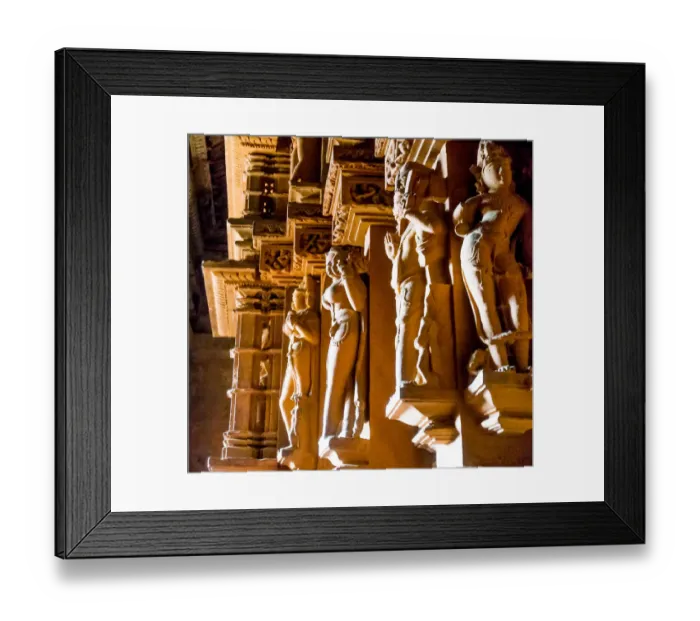 Framed Print : Carvings of hindu gods and goddesses Framed Print : Carvings of hindu gods and goddesses