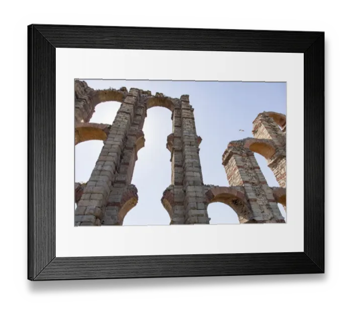 Framed Print : Ruined Roman aqueduct bridge of Merida Framed Print : Ruined Roman aqueduct bridge of Merida