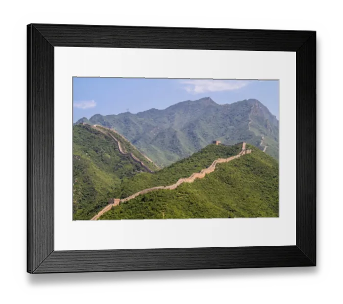 Framed Print : Great Wall of China through the mountains Framed Print : Great Wall of China through the mountains