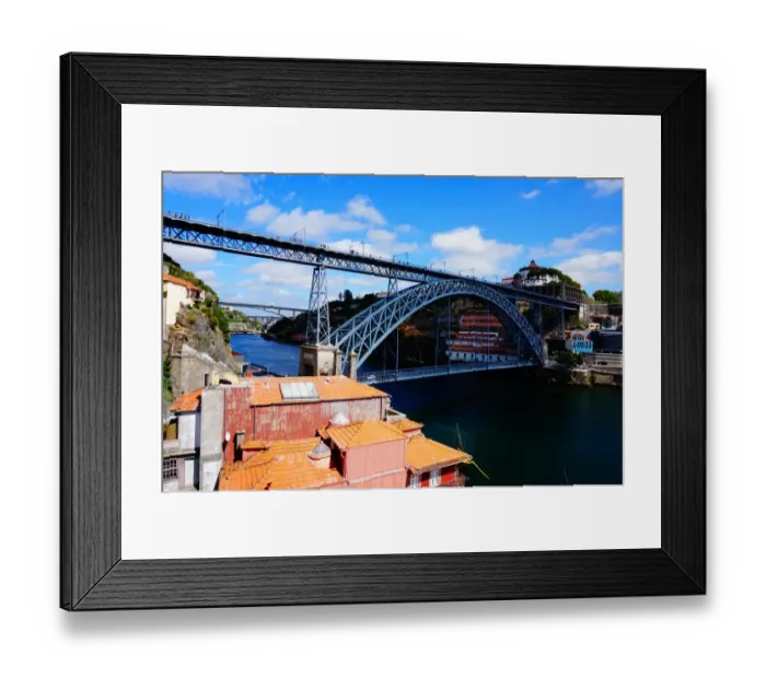 Framed Print : Douro River, Bridge, Rooftops, Porto, Portugal Framed Print : Douro River, Bridge, Rooftops, Porto, Portugal