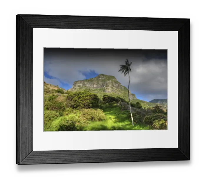 Framed Print : Scenically beautiful and a world heritage designated location, Lord Howe Island lies between the South Pacific ocean and the Tasman sea off the coast of New South Wales, Australia Framed Print : Scenically beautiful and a world heritage designated location, Lord Howe Island lies between the South Pacific ocean and the Tasman sea off the coast of New South Wales, Australia