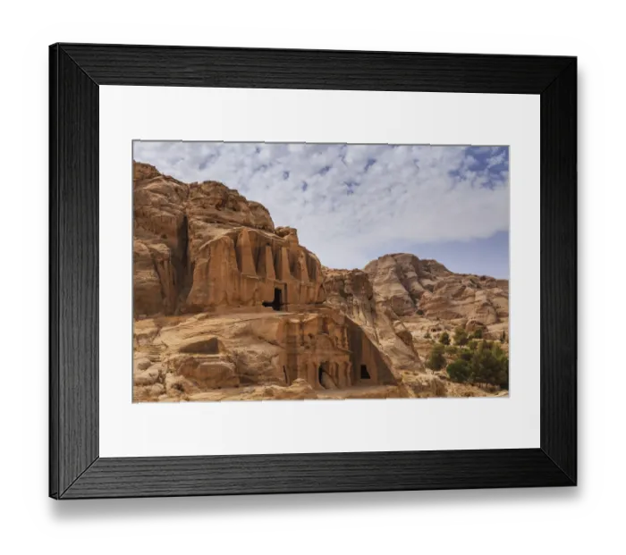 Framed Print : Tombs in Petra, Jordan Framed Print : Tombs in Petra, Jordan