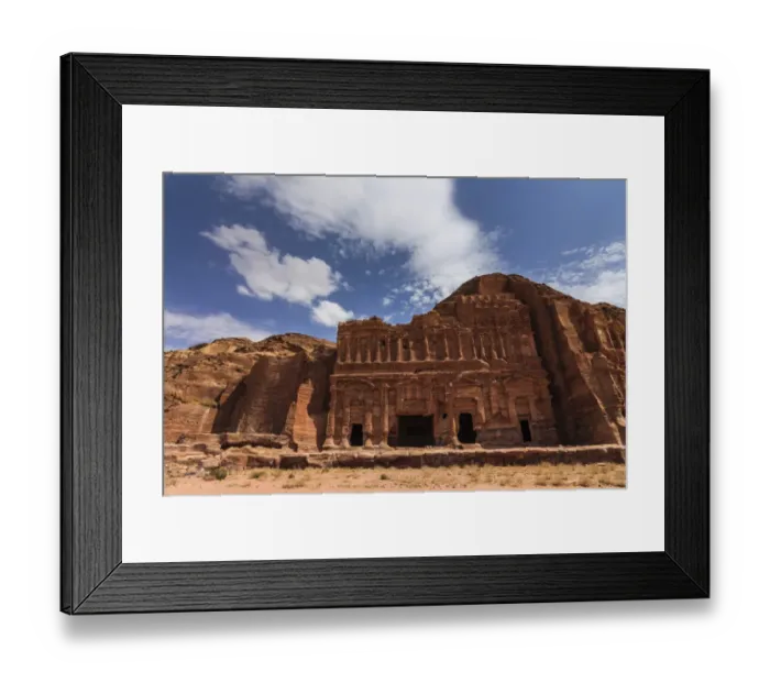 Framed Print : Tombs in Petra, Jordan