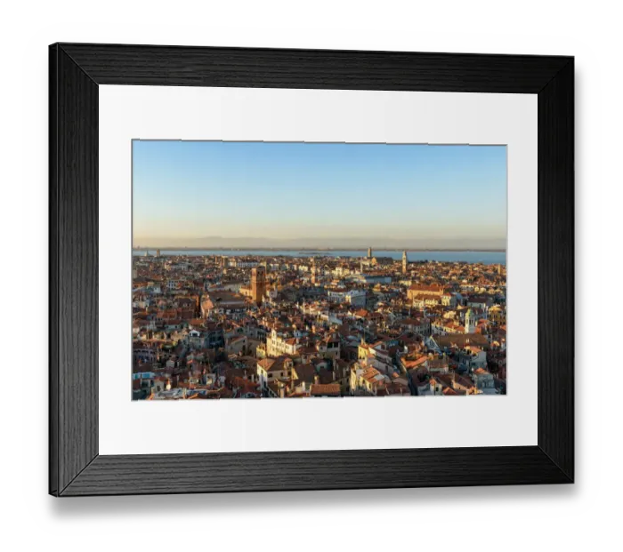 Framed Print : Venice. Elevated view over Venice at sunset Framed Print : Venice. Elevated view over Venice at sunset