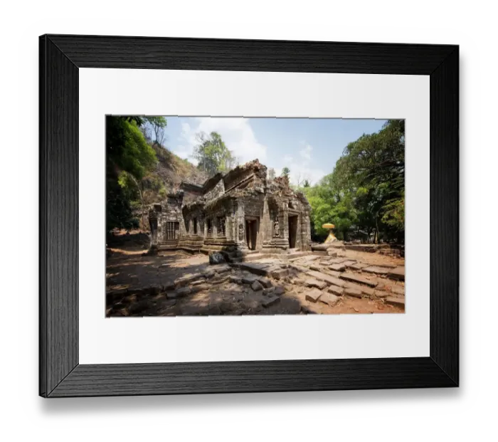 Framed Print : Laos, Champasak, Ruins of Wat Phou (Vat Phu), former Khmer Hindu temple complex Framed Print : Laos, Champasak, Ruins of Wat Phou (Vat Phu), former Khmer Hindu temple complex