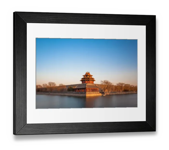Framed Print : China, Beijing, Forbidden City at sunset Framed Print : China, Beijing, Forbidden City at sunset